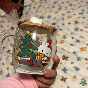 Hello kitty glass mug